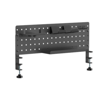 Brateck GMPB-05-02-B Clamp-on desk Pegboard Organizer with Storage Kits (Black) - Image 1
