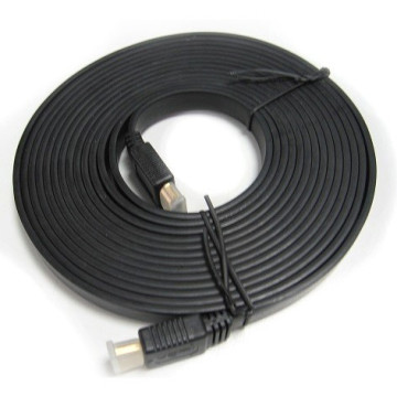 8ware RC-HDMIF-2 Flat HDMI Cable 2m - V1.4 19pin M-M Male to Male Gold Plated 3D 1080p Full HD High Speed with Ethernet - Image 1