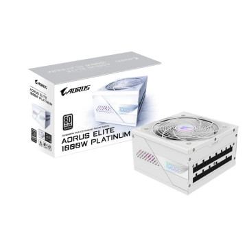 Gigabyte GP-AE1000PM PG5 ICE 1000W PSU Power Supply, ATX 60-50 Hz 1000W 120mm Fan 80 PLUS Platinum >100,000 hours - Image 1