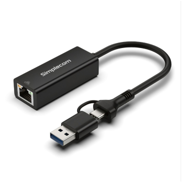Simplecom NU315C SuperSpeed USB-C and USB-A to Gigabit Ethernet Adapter - Image 1