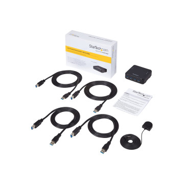 StarTech HBS304A24A 4 PORT USB 3.0 HUB, PERIPHERAL SHARING SWITCH, 2YR - Image 1