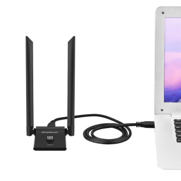 Simplecom NW628V2 AX1800 Dual Band WiFi 6 USB Adapter with 2x 5dBi High Gain Antennas - Image 1