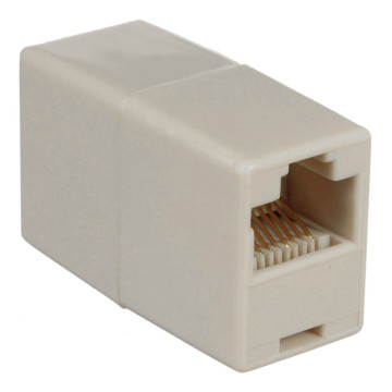 8ware RJC-02 RJ45 Inline Coupler - Network Keystone Jack Socket suitable for CAT5e and CAT6 Ethernet cables - Image 1