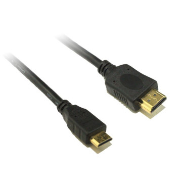 8ware RC-MHDMI-3 Mini HDMI to HDMI Cable 3m with Ethernet 1.4V 3D HD 1080p Male to Male for Camera Camcorder Mobile Laptop Tablet Graphic Video Card - Image 1