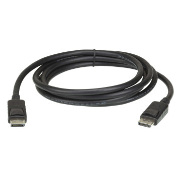 Aten 2L-7D02DP 2m DisplayPort Cable, supports up to 3840 x 2160 @ 60Hz, 28 AWG copper wire construction for high-definition media connections - Image 1