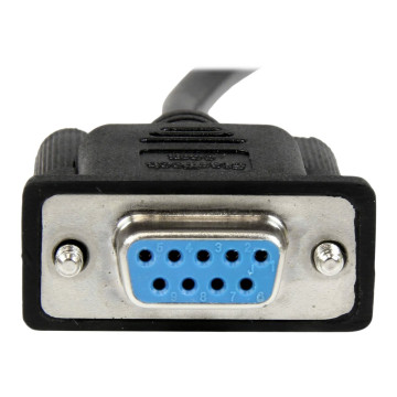 StarTech SCNM9FF2MBK 2M BLACK DB9 RS232 SERIAL NULL MODEM CABLE F/F - Image 1