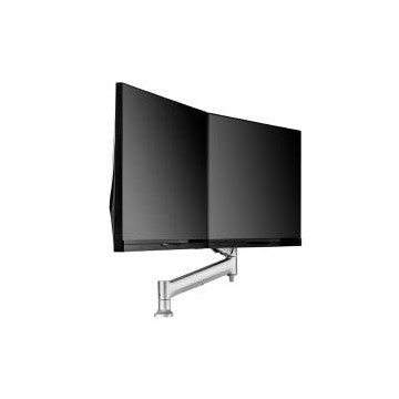 Atdec AWMS-RHXB-C-S Dual Monitor Tandem Dynamic Mount - C-Clamp - Silver - Image 1