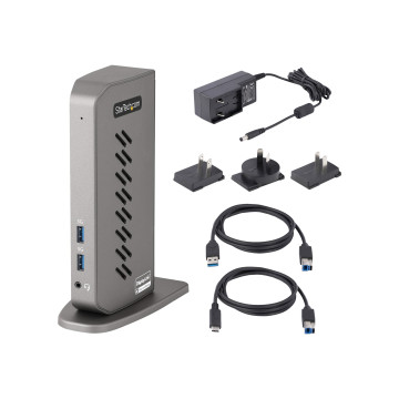 StarTech DK30A2DHU USB-C USB-A HYBRID 4K DOCK, DUAL DISPLAY, HDMI(2),DP(2),USB(6), NO PD, 3YR - Image 1