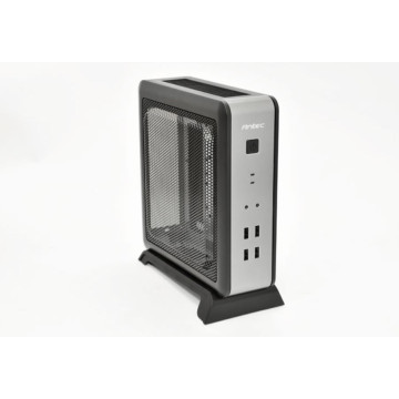 Antec ISK110-VESA ITX MB, Slim Form Factor case with External 90w PSU. 2 x USB 3.0 and 2 x USB 2.0. HD Audio. VESA Bracket 100x 100. Case Nuc - Image 1