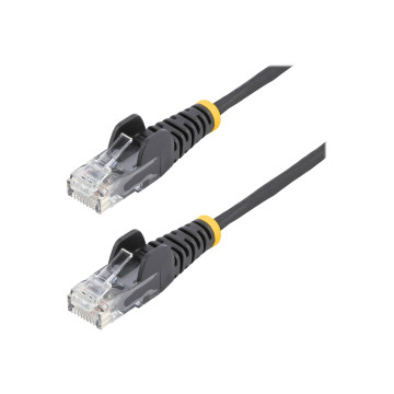 StarTech N6PAT300CMBKS 3M CAT6 CABLE, RJ45 PATCH CORD, SNAGLESS, SLIM, LSZH, BLACK, LTW - Image 1