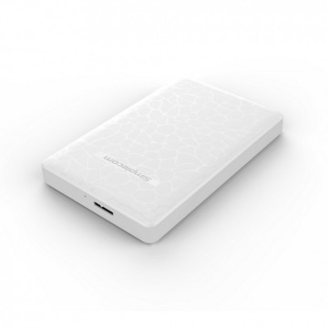 Simplecom SE101-WH SE101 Compact Tool-Free 2.5'' SATA to USB 3.0 HDD/SSD Enclosure White Compatible with 7mm and 9.5mm laptop 2.5' SATA HDD/SSD - Image 1