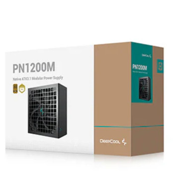 DEEPCOOL R-PNC00M-FC0B-JGAU PN1200M Gamer Storm 80+ Gold Black Fully Modular Power Supply, 135mm FDB Fan, Japanese Bulk Capacitor, ATX3.1, 12V-2x6 PCIe 5.1 Cable - Image 1