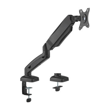 Brateck LDT13-C012E Economy Single Screen Spring-Assisted Monitor Arm Fit Most 17'-32' Monitor Up to 9 kg VESA 75x75/100x100, Matte Black - Image 1