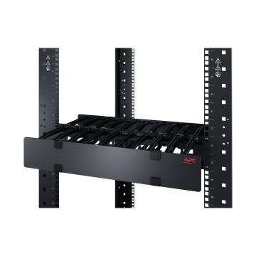 APC AR8606 2U HORIZONTAL CABLE MANAGER, 6" FINGERS TOP AND BOTTOM - Image 1