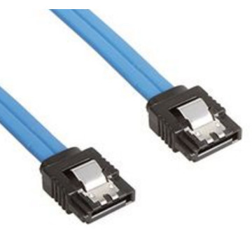 Astrotek AT-SATA3-180D SATA 3.0 Data Cable Male to Male Straight 180 to 180 Degree with Metal Lock 26AWG Blue 50cm replaces CB8W-FC-5080 - Image 1
