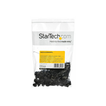 StarTech CABSCREW1032 10-32MOUNTING SCREWS AND CAGE NUTS FOR SERVER RACK CABINET, 50PK, STEEL, 2YR - Image 1