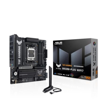 ASUS TUF GAMING B850M-PLUS WIFI7 (AM5) micro-ATX Motherboard, 4DDR5 256GB,PCIe5.0,M.2x3,WiFi7,BT5.4,2.5GbE,USB20G,DP,HDMI,mATX,3yr wty - Image 1
