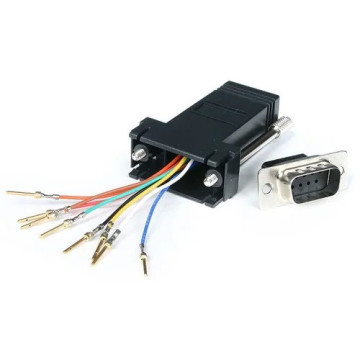 StarTech GC98MF DB9 TO RJ45 MODULAR SERIAL ADAPTER - BLACK LTW - Image 1