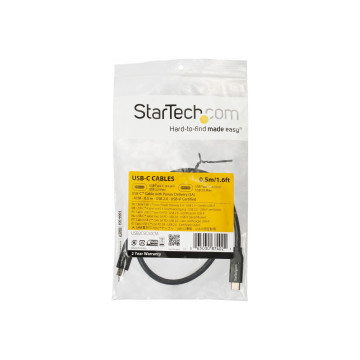 StarTech USB2C5C50CM 1.6FT (50CM) USB-C FAST CHARGING CABLE, CHARGE & SYNC, 100W (5A) PD, USB 2.0, USB - Image 1