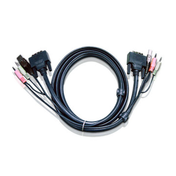 Aten 2L-7D03U KVM Cable 3m with DVI-D (Single Link) USB & Audio to DVI-D (Single Link), USB & Audio - Image 1