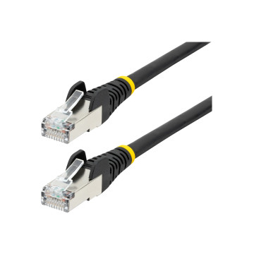 StarTech NLBK-3M-CAT6A-PATCH 3M CAT6A ETHERNET CABLE - BLACK - LOW SMOKE ZERO HALOGEN (LSZH) - 10GBE 500MH - Image 1