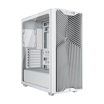 Corsair CC-9011335-WW 3200D RS Mid-Tower PC Case - White, ATX mATX ITX, TG panel, 400mm GPU, 165mm CPU, 360mm rad, USB-C, 7 slots, 2x2.5 1x3.5, 2yr wty, steel TG - Image 1