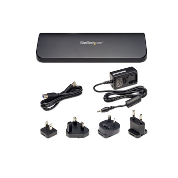 StarTech USB3SDOCKHDV USB 3.0 DOCK, DUAL DISPLAY, HDMI, DVI, VGA, USB(3), RJ45, 3YR - Image 1