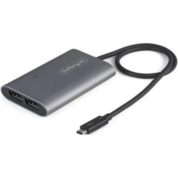 StarTech TB32DP14 THUNDERBOLT TO DUAL DISPLAYPORT ADAPTER DP 1.4, DUAL 4K 60HZ OR SINGLE 8K/5K THUN - Image 1