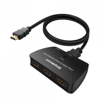 Simplecom CM323 3 Way HDMI 2.0 Switch 3 IN 1 OUT Ultra HD 4K 60Hz HDR HDCP 2.2 - Image 1