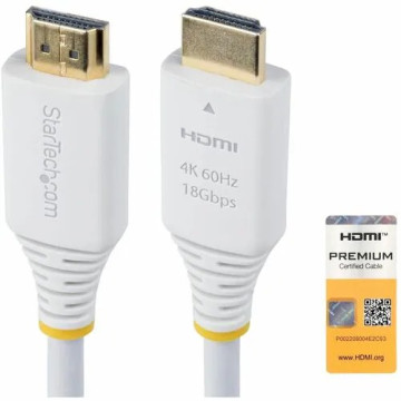 StarTech HDMI2-CABLE-4K60-6FW 6FT (1.8M) PREMIUM CERTIFIED HIGH SPEED HDMI CABLE, 4K60HZ, LTW - Image 1