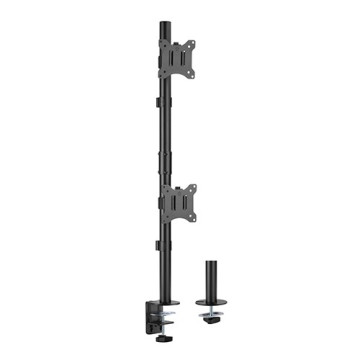 Brateck LDT57-C02V Vertical Pole Mount Dual-Screen Monitor Mount Fit Most 17'-32' Monitors, Up to 9kg per screen VESA 75x75/100x100 - Image 1