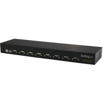 StarTech ICUSB23208FD Serial Hub - External - 1 - TAA Compliant - USB 2.0 - Mac, Linux, PC - 8 x Number of Serial Ports External - Image 1