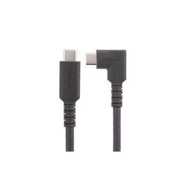 StarTech RUSB315CC2MBR 2m Rugged Right Angle USB-C Cable USB 5 Gbps, Thunderbolt Compatiable, 4K - Image 1