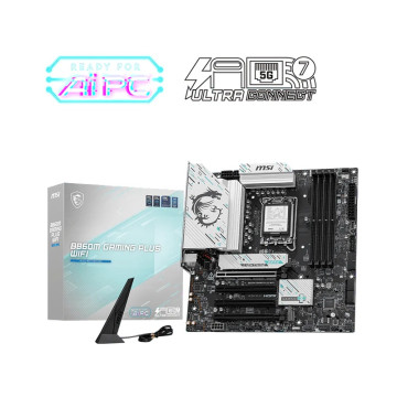MSI B860M GAMING PLUS WIFI , INTEL B860, 4x DDR5 256GB, 1x HDMI, 4x PCI-E x16, 3x M.2, 4x SATA, 6x USB 2.0, Intel Killer™ BE1750x Wi-Fi 7 - Image 1