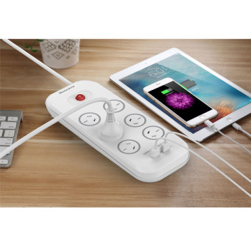 Huntkey PSUHUNSAC607 6-Outlet Surge Protector with 2 USB Charging Outlets (SAC607) - Image 1