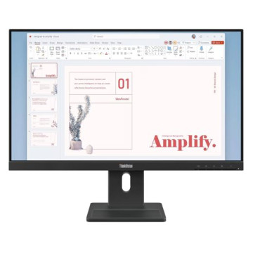 Lenovo 64BAMAR1AU ThinkVision E24-40 23.8'/24' 100Hz FHD IPS Monitor 1920x1080 16:9 4ms Height Adjust Tilt Pivot Swivel HDMI DP VGA Speakers VESA - Image 1