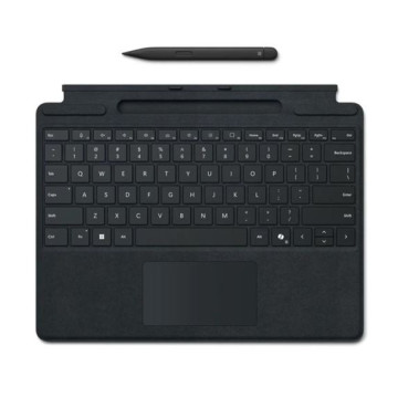 Microsoft 8X6-00182 Surface Pro 8/9/X/10/11/12 Business Signature Mechanical & Backlit Key Large Type cover Keyboard Black with Slim Pen - Image 1