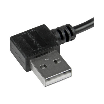 StarTech USB2AUB2RA2M MICRO-USB CABLE WITH RIGHT-ANGLED CONNECTORS - M/M - 2M (6FT) - Image 1