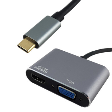 SHINTARO SH-AD-USBC-HDVGA USB-C to 4K HDMI & 1080P VGA - Image 1