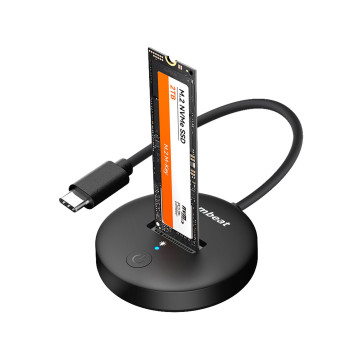 MBEAT MB-HDD-M2H1BK H1 USB 3.2 Gen2 10Gbps M.2 NVMe & SATA SSD Mini Dock (Black) Data Speed: Maximum up to 10Gbps Product Weight (with Cable): 37.8g - Image 1