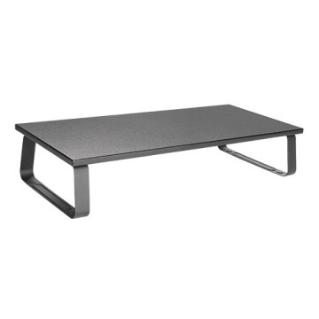 Brateck STB-111 Timber Desktop Monitor Stand (600x260x120mm) Fit Screen Size 13'-32' Weight Capacity Up to 20kg- Black - Image 1