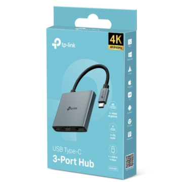 TP-LINK UH3020C 3 PORT HUB, 100W PD(1), USB-A 3.0(1), HDMI 4K@60Hz(1), 1YR - Image 1