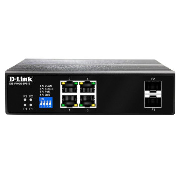 D-Link DIS-F100G-6PS-E 6-Port Unmanaged PoE+ Switch - Image 1
