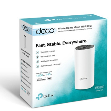 TP-LINK DECO M4(1-PACK) Deco M4 (1-pack) AC1200 Whole Home Mesh Wi-Fi (1-Pack), Up to 1167 Mbps, Parental Controls, Seamless AI Roaming, Gaming & Streaming, Smart Hom - Image 1