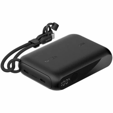 Belkin BPB027FQBK BoostCharge Power Bank - For Smartphone, Tablet PC, iPhone, iPad mini, iPad Pro - 10000 mAh - 20 W - USB Type-C Connector - 2 x USB - Digital Display, Battery Level Indicator, Overheat Protection - Image 1