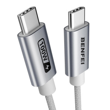 BENFEI B0CSFYW467 000351SL-1M 100W USB-C to USB-C Fast Charging Cable Aluminum Shell Tangle-Free Silicone for I-phone 15 /16 /Samsung 1M - Image 1