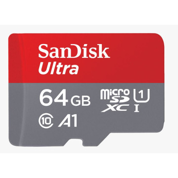 Sandisk SDSQUAR-064G-GN6MA 64GB Ultra microSD SDHC SDXC UHS-I Memory Card 100MB/s Full HD Class 10 Speed Google Play Store App for Android Smartphone Tablet with Adapter - Image 1
