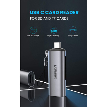 UGREEN 6957303857043 50704 USB C SD Card Reader - Image 1