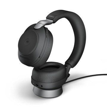 Jabra 28599-999-889 Evolve2 85 Link380c MS Stereo with Charging Stand Black - Image 1