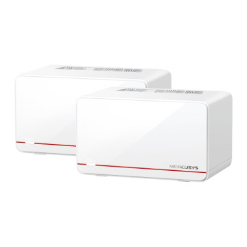 TP-LINK HALO H37BE(2-PACK) Mercusys BE6500 Whole Home Mesh Wi-Fi 7 System, 688 Mbps at 2.4 GHz, 5760 Mbps at 5 GHz,, MLO, 4096-QAM, OFDMA, EHT160 on 5GHz - Image 1